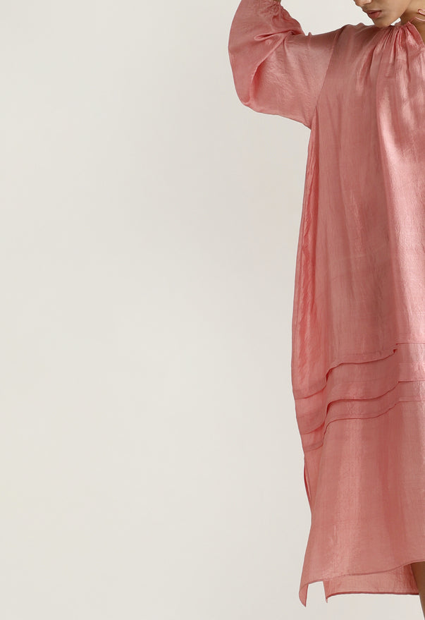 Clover Silk Dress – Blush Pink
