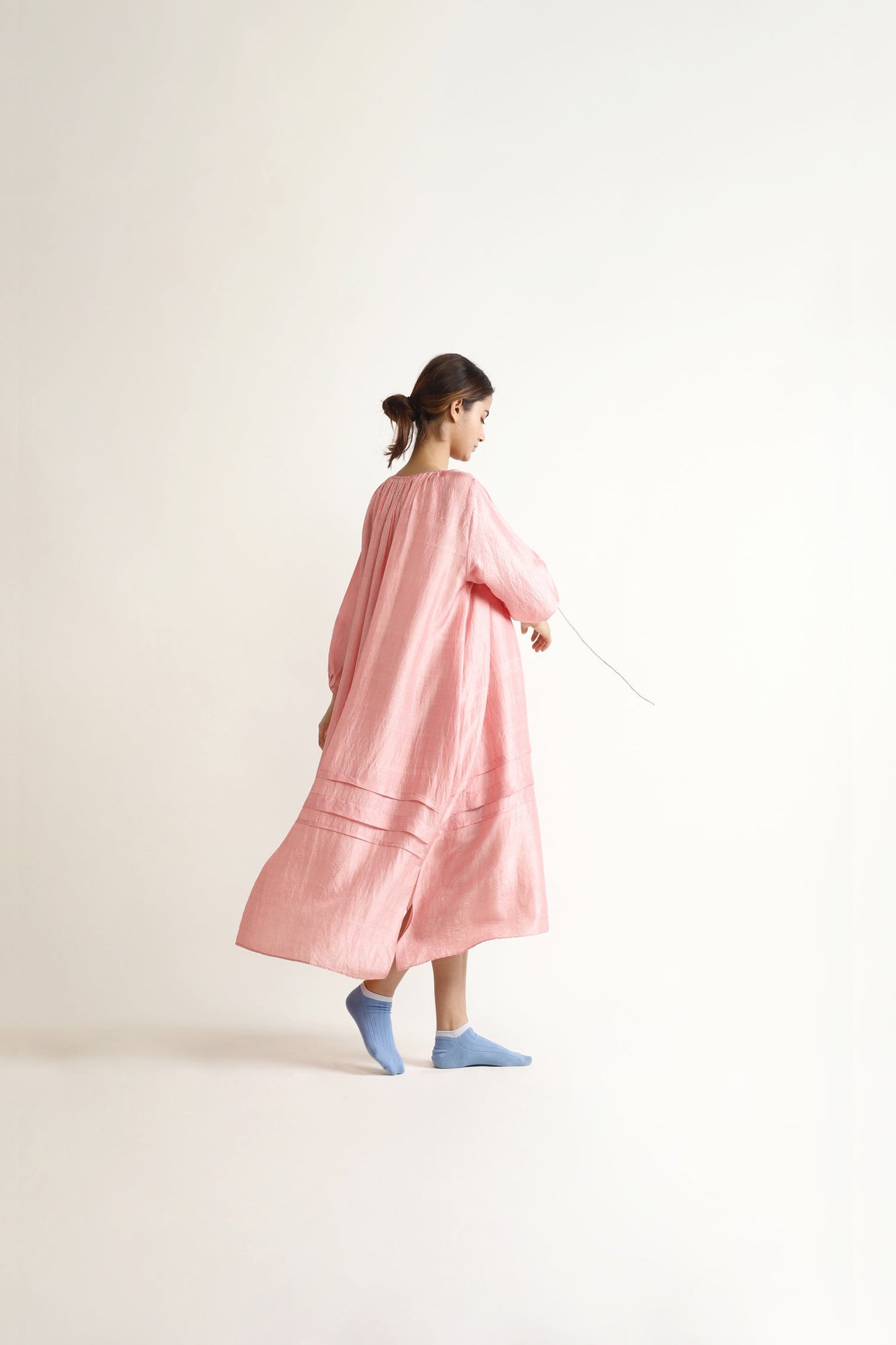 Clover Silk Dress – Blush Pink