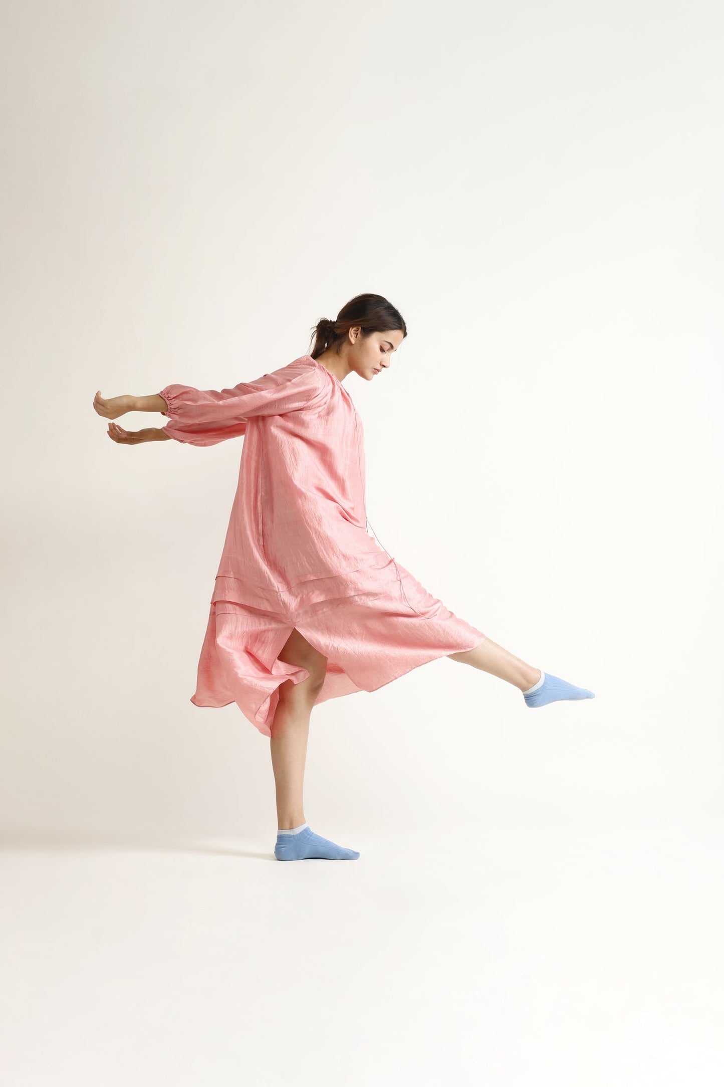 Clover Silk Dress – Blush Pink