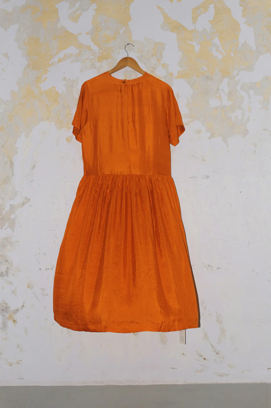 Silk Orange Dress