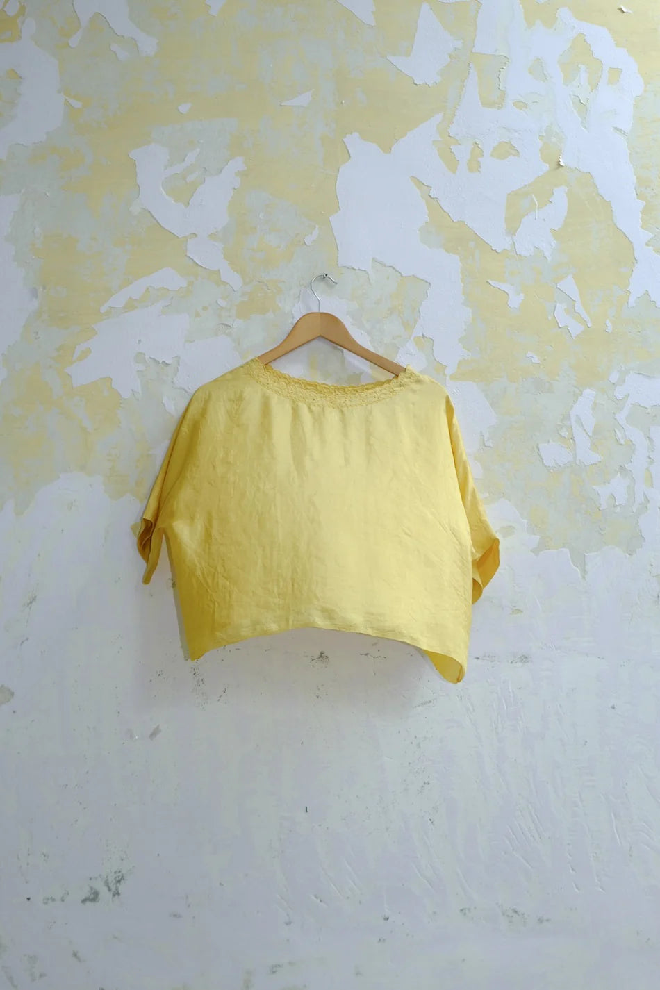 Handloom Silk Top – Yellow