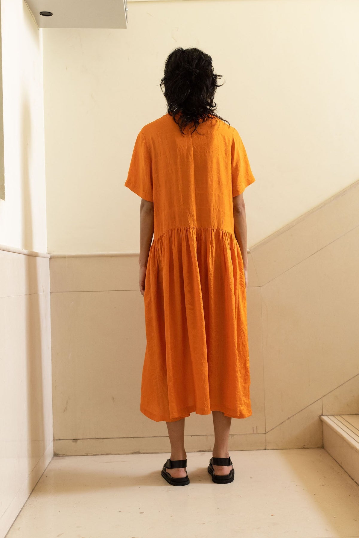 Silk Orange Dress