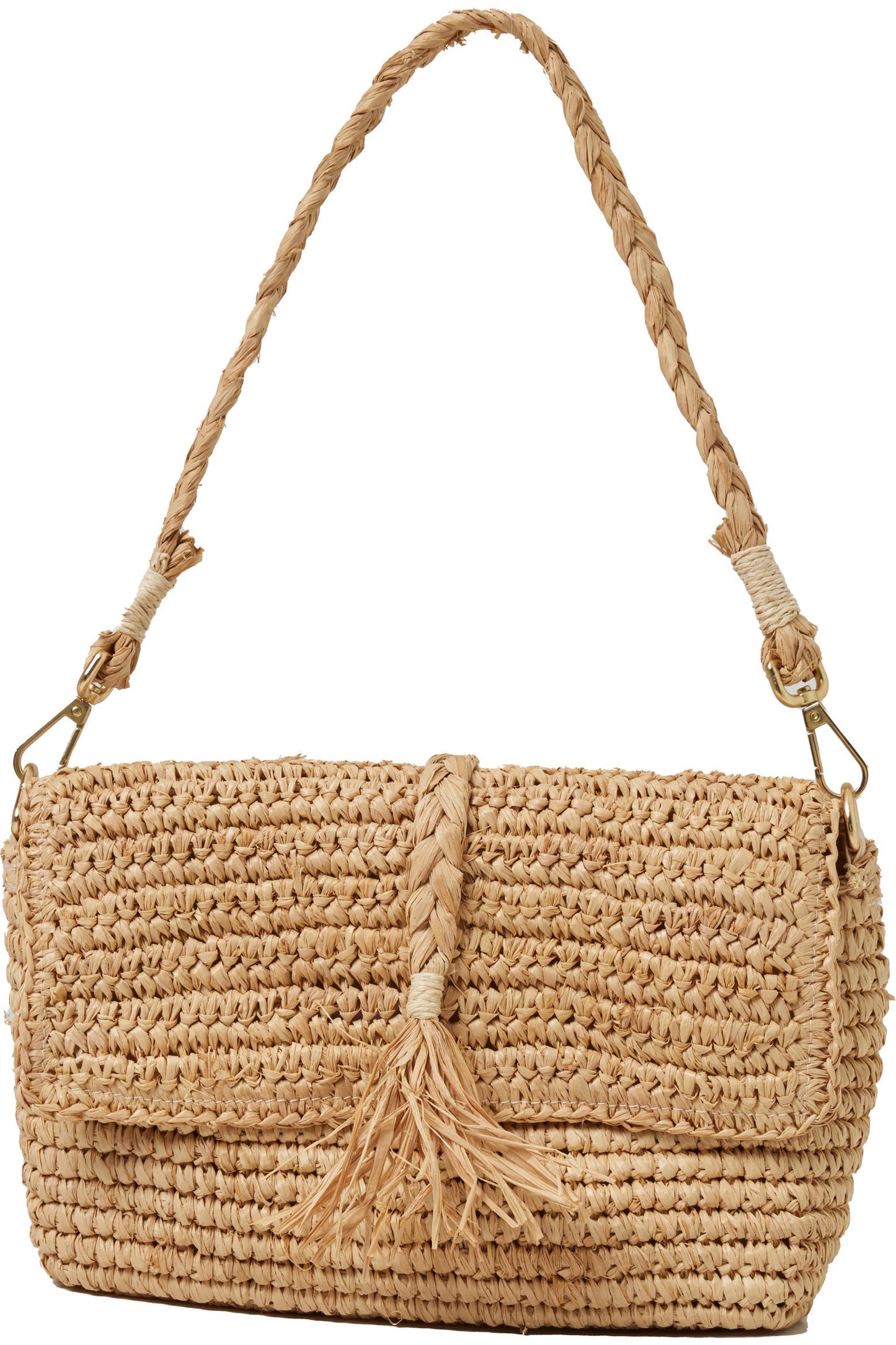 LSPACE | Crochet Raffia Shoulder Bag