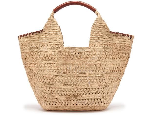 BCBG | Woven Raffia Tote Bag – Natural & Cognac