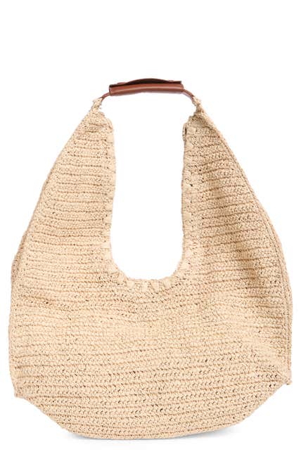 BCBG | Woven Raffia Shoulder Bag