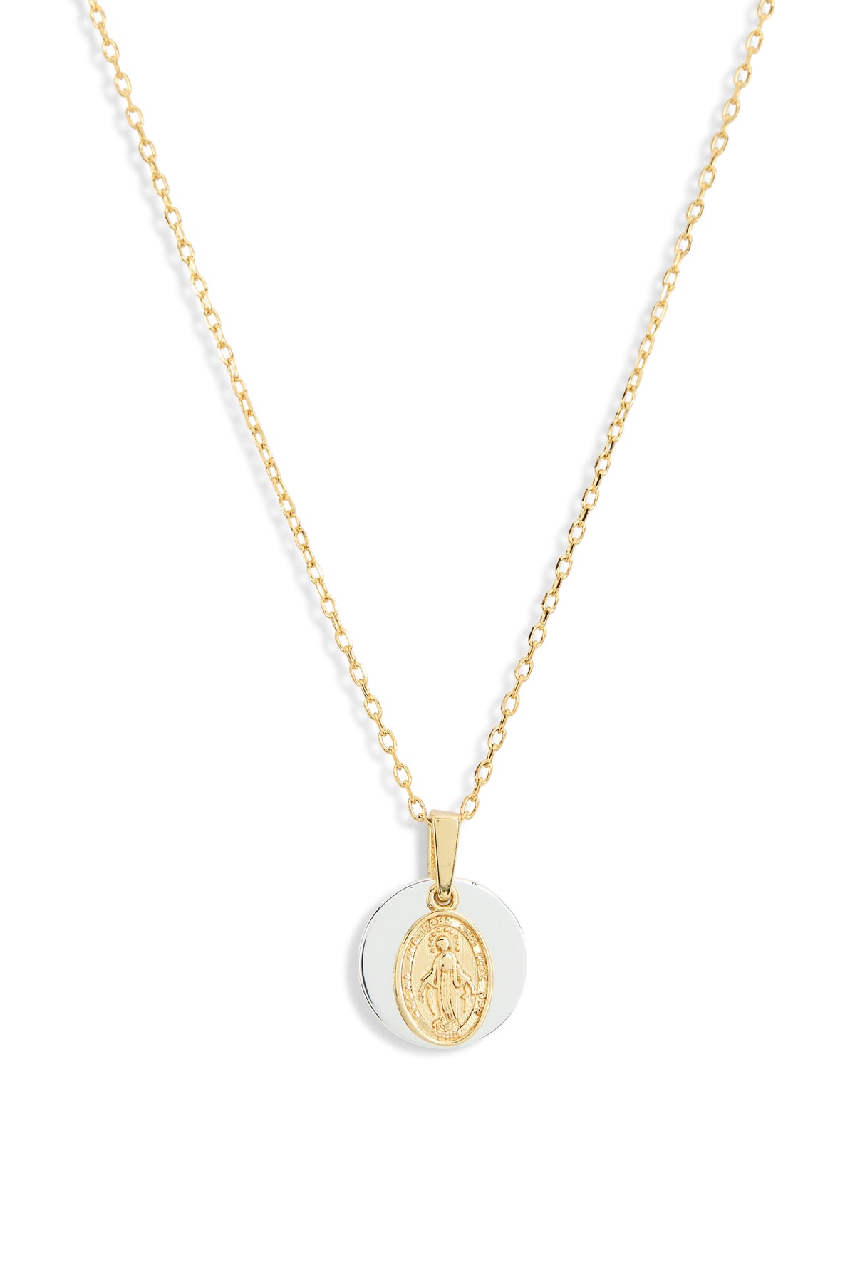 Argento Vivo | Two-Tone Faith Pendant Necklace