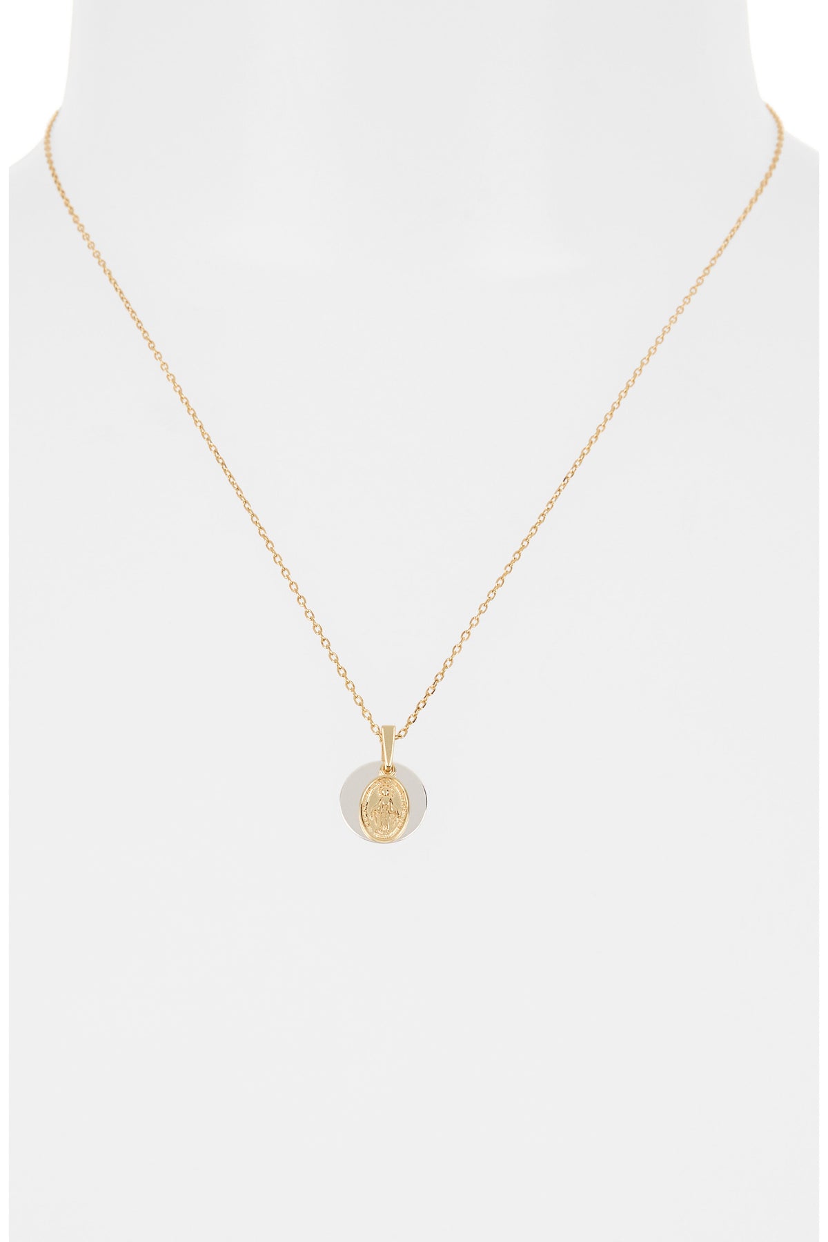 Argento Vivo | Two-Tone Faith Pendant Necklace