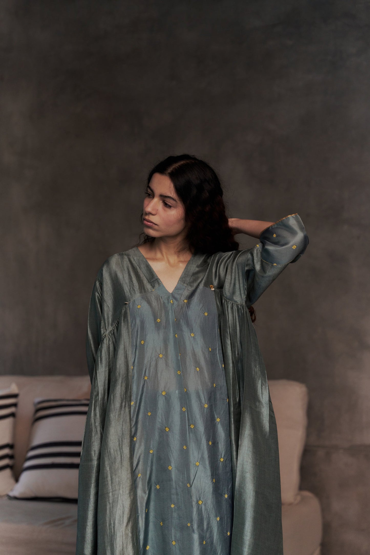 Art Dress – Maroon / Sea Gray