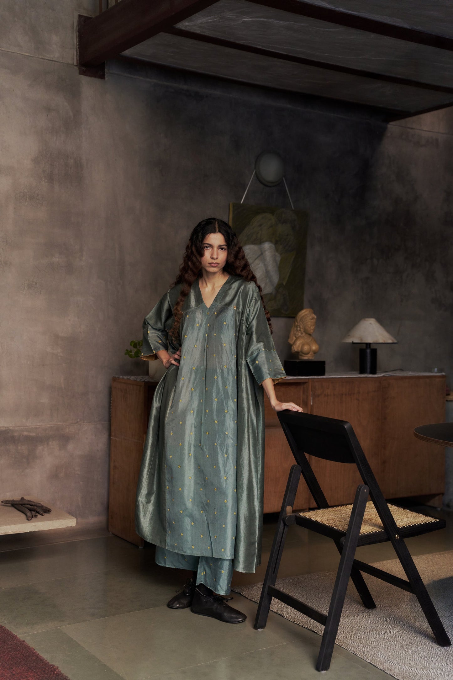 Art Dress – Maroon / Sea Gray
