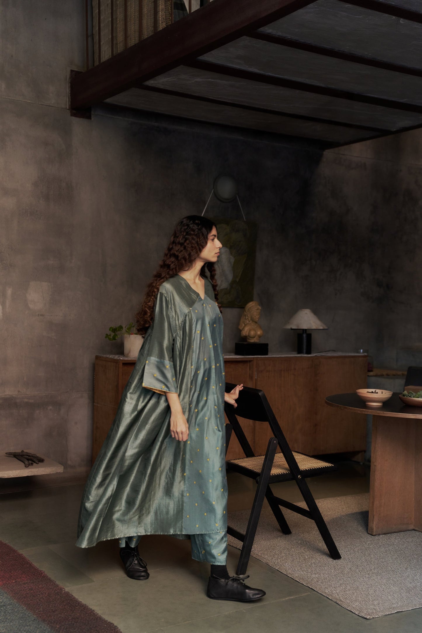 Art Dress – Maroon / Sea Gray